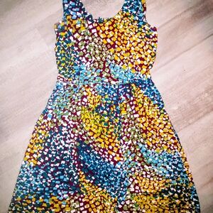 Calvin Klein Multicolor Abstract Dress
